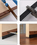 Door Seal Strip With Aluminum Plate and Nylon Bristles for Weather Stripping installation and trimming steps shown
