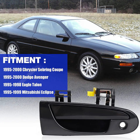 Two Front Exterior Door Handles Replacement For 1995 To 1999 Mitsubishi Eclipse, 1995 To 2000 Chrysler Sebring, Dodge Avenger Showcased
