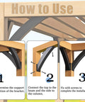 How to use Heavy Duty 45 Degree Angle Brackets 8 Pack Steel Corner Connectors For Wood Framing And Outdoor Decking for installation.