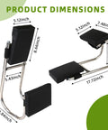 Dimensions of Knee Saver Kneeler Seat For Gardening And Farm Work With Thick Cushioned Pad Sturdy Galvanized Steel Frame