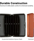 RFID Blocking Metal Card Wallet For Men And Women Ultra Slim Aluminum Card Holder interior with floral design