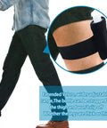 Discreet Urine Test Kit With Portable Collection Bottles Thermal Ice Bag showing adjustable strap on thigh.