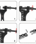 Chain Breaker Tool For 420 To 530 Roller Chains With Separate Pin Design No Fuss Quick Swap Includes 2 Replaceable Cutting Pins