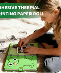 Camera Paper Refill That Fits Kid Cameras Smoothly No Jam Printing Dual Roll Set With Regular And Extra Rolls Easy Swap For Your Kids Mini Photo Printer Premium Quality adhesive thermal printing paper roll for kids'