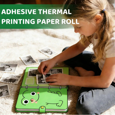 Camera Paper Refill That Fits Kid Cameras Smoothly No Jam Printing Dual Roll Set With Regular And Extra Rolls Easy Swap For Your Kids Mini Photo Printer Premium Quality adhesive thermal printing paper roll for kids'