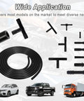 All In One Vacuum Hose Kit with Six Five Foot Hoses and 64 Connectors for automotive fluid lines, showing various connector types.