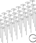 120 Pack of 6-Inch Landscape Staples With Circle Top Galvanized Steel Spikes for Ground Sheets, Fabric, Weed Barrier, Lawn Edging