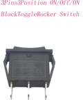 Three Pin Three Position On Off On Rocker Switch Black For Car Boat Auto Home Electronics Hella Durable Heavy Duty Easy Install Anti Corrosion And Acid Resistant With Silver Terminals For Long Lasting Performance, black 3-pin rocker switch