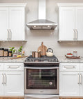 5 Inch Brushed Satin Nickel Cabinet Pulls 10 Pack Built To Last Kitchen Cabinet Hardware Handles With Two Screw Sizes on white cabinets