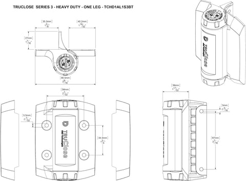 Built Like A Tank Heavy Duty Gate Hinges With Patented Tension Settings For Pool Fences And Yard Entries, detailed diagram.