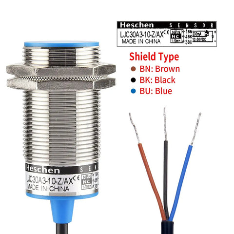 M30 Capacitive Proximity Sensor Shield Type LJC30A3 10 Z AX 1 To 10 Mm Detect Range 10 To 30 V DC 200 mA Output NPN NC 3 Wire