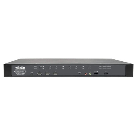 Top Shelf Cat5 KVM Switch Over IP Featuring 16 Ports And Full Virtual Media Support, 1U rack mount design.