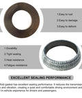 Comparison of metal gasket and 65mm Graphite Exhaust Gasket Donut Seal For RV SUV Truck, emphasizing durability and sealing performance