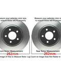 Honda Accord 2008-2012 Brake Kit With 11.10 Inch Front And Rear Disc Rotors And Ceramic Pads, rotor size measurement guide
