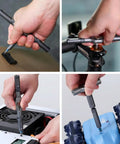 Using 24 In 1 Magnetic Screwdriver Set For DIY Pros And Weekend Warriors Mini Ratchet Tool Kit on electronics and bicycle