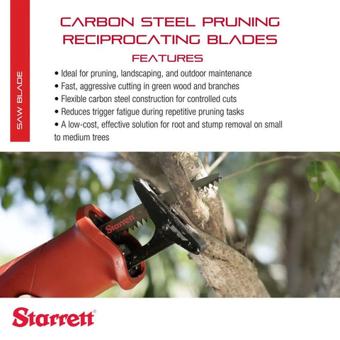 Pruning Reciprocating Saw Blade, Tapered High Carbon Steel For Fast Root And Tree Stump Cutting, 12 Inch Length in use on tree