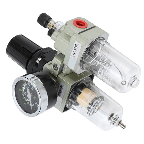 Heavy Duty Aluminum Alloy Filter Pressure Regulator Kit With Gauge for Pneumatic Systems and Air Filtration