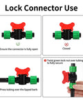 Instructions for using 1/2 Inch Universal Drip Irrigation Shut Off Valve Set For Tubing Coupling Locking Fittings with images