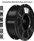 Silk PLA Filament 1.75mm Black Metallic Gloss for 3D Printing on a 1kg Spool, highlighted features visible