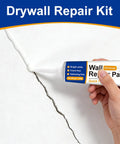 Drywall Repair Kit With Scraper For Quick Hole And Crack Repair showing paste application on wall crack.