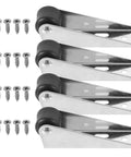 Heavy Duty Sliding Door Track Pulley Rollers With Silent Glide Nylon Wheels Built Damn Tough For Cabinet Wardrobe Hardware And Closet Bottom Support Replacement 4 Pack with screws
