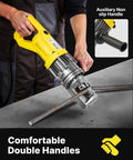 VEVOR 900W Electric Rebar Cutter Portable Hydraulic Cutting Machine 110V features comfortable double handles for easy use.