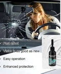 Windshield Pro Chip Repair Kit With Nano Glass Resin For Chips And Cracks Upgraded 2026 shown on car windshield with crack