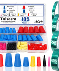 Heavy Duty 109 Piece Silicon Rubber Tapered Plug Assortment With Green PET Masking Tape For Powder Coating Painting Hydro Dipping And Media Blasting Protect Holes Like A Pro. 105-piece silicone plug kit with green PET tape, assorted sizes