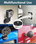 DIYMAG 6-pack rubber-coated neodymium magnets, 2.6-inch bases with M8 studs; black, 120 lb holding power for lights.