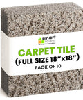 Premium Plush Carpet Tiles With Built In Padding Peel And Stick 18x18 Floor Squares Made In USA 22.5 Sq Ft Pack Of 10