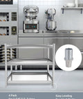 Adjustable Bullet Feet For 1-5/8 Inch Tubing Outer Diameter, stainless steel levelers on industrial kitchen table