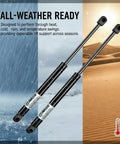 All-weather hatch trunk struts for Hyundai Veloster 2012-2017, easy install, smooth lifting, quiet closing, no spoiler, dual pack