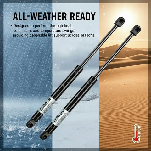 All-weather hatch trunk struts for Hyundai Veloster 2012-2017, easy install, smooth lifting, quiet closing, no spoiler, dual pack