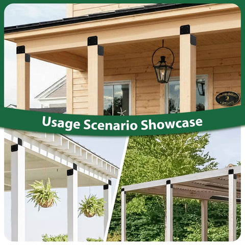 Heavy Duty 4x4 Post Cap Tie Bracket Black Powder Coated Carbon Steel Post To Beam Connector For Deck Pergola Gazebo Patio Includes Screws Easy Install 4 Pack