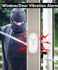 Glass Break Alarm Sensor 65-120 dB Range With Adjustable Sensitivity, Vibration Detector For Home Security Doors, No Brainer Install Anti Theft Alarm System, Real Time Alerts, Reduces False Alarms, Perfect For Windows And Doors on a window frame