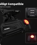 Under Seat Bike Saddle Bag With 3D Hard Shell And Quick Release 1.7L Capacity Silver Reflective Strip For Mountain And Road Bikes