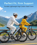 Two cyclists riding Awesome 1500W Peak Ebike For Adults With Removable 48V 12Ah Battery And 26 Inch Wheels