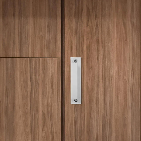 2-Piece Aluminum Cabinet Handles In White Finish For Kitchen Cupboards And Dresser Hardware on wooden cabinet
