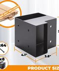 Beefy Heavy Duty Workbench Bracket Kit Eight Pack With 3 Way Right Angle Corner Braces showing bracket and screw count, lumber not included