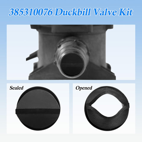 Close-up of 4 Pack 1.5 Inch Duckbill Valve Kit Replacement For Sealand Vacuum Generators T12 T14 SW12 SW14 VG2 VG3 and S Series Pumps