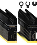 Diagtree titanium oscillating multitool blades, 20-piece set for metal/wood/plastic; includes adapters.