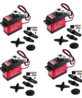 4 Pack 20Kg Digital RC Servo DS3218 Full Metal Gear Waterproof High Torque Beefy Servo with accessories