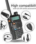 UV 5R 8W Dual Band Two Way Radio With Earpiece 1800mAh Battery Desktop Charger 128 Channel Ham Radio Handheld VOX Ready Chirp Programming