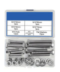 Open kit showing All-In-One Hex Bolt Set With Nuts And Washers, Stainless Steel Fastener Kit, 54 Pieces for DIY projects.