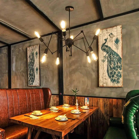 Dining area with Vintage Edison LED Bulbs 6W Equivalent To 60W Warm White 2700K 95 Plus CRI Eye Protection Non Dimmable Clear Glass