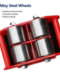 Heavy Duty Machinery Moving Dolly With Steel Wheels For Industrial Equipment, 360 Degree Rotating Turntable, detail view