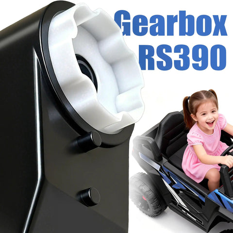 WW-4 12V RS390 Motor Gearbox Upgrade Kit with child in ride-on toy for 4WD trucks, SUVs, ATVs, and motorcycles