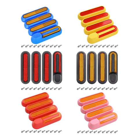 Easy Snap On Reflective Wheel Covers For Electric Scooters Front And Rear No Fuss Quick Install Night Safety Warning Reflectors