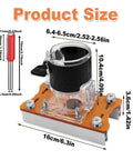 Router Base 2 In 1 Woodworking Trimmer Slotting Auxiliary Positioning Bracket Aluminum Alloy Construction Precision Fit For 65mm Inside Diameter Trimming Machines Durable DIY Shop Essential Built To Last base with dimensions