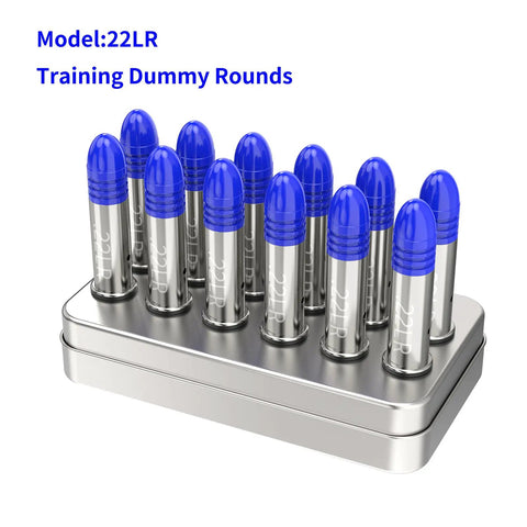 22LR Snap Caps Training Rounds Pack For Safe Loading And Firing Practice Realistic Dummy Cartridges With Blue And Silver Finish